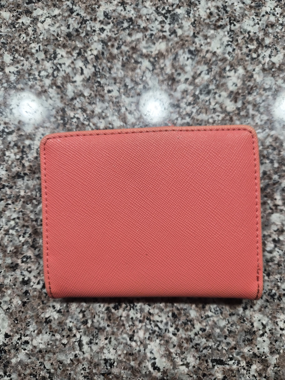 Coral Textured Bi-Fold Wallet